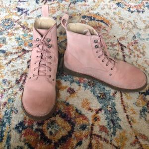 Birkenstock, pink suede boots, size 41